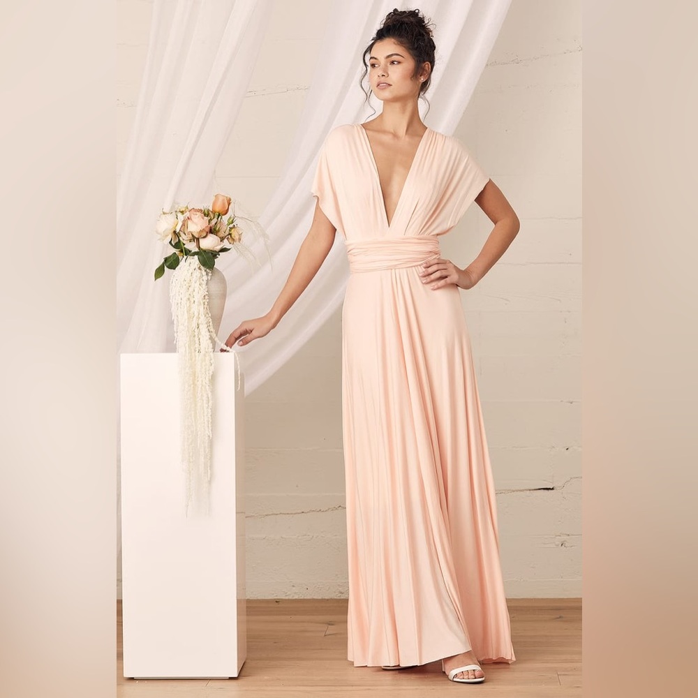 Lulus Blush Bridesmaid Dress